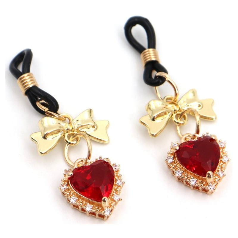 Pince-Tétons Heart Diamond Rouge