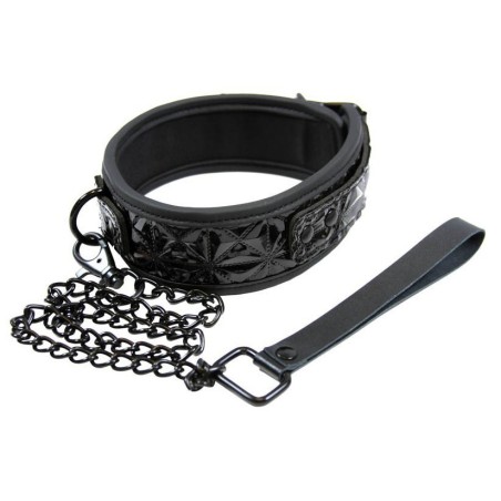 Collier et laisse SM - Sinful Black- Colliers & Laisses en stock sur Fun et plaisirs