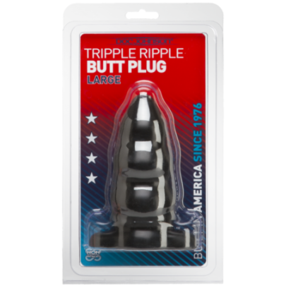 Butt Plug Triple 12 x 6 cm Noir