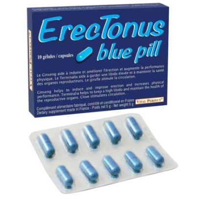 Stimulant ErecTonus Blue Pill 10 gélules sur fun et plaisirs - vente de sextoys pas cher
