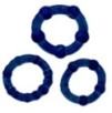 Pack de 3 mini cockrings souples bleus Pack de 3 mini cockrings souples bleus