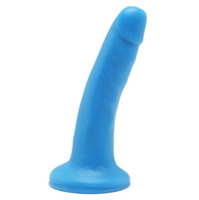 Gode Happy Dick 13 x 3 cm Bleu sur fun et plaisirs - vente de sextoys pas cher