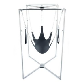 Kit Sling Cuir 5 Points Noir Armature Grise sur fun et plaisirs - vente de sextoys pas cher