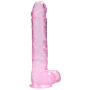 Gode Crystal Clear 19 x 4.5cm Rose sur fun et plaisirs - vente de sextoys pas cher