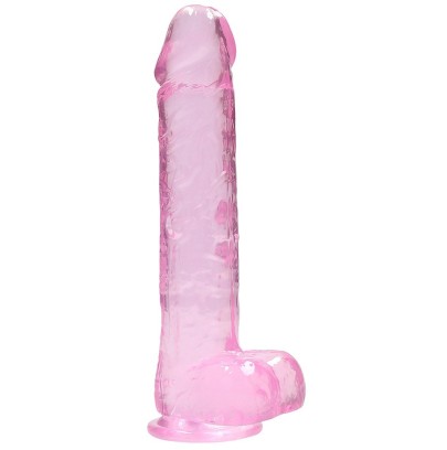 Gode Crystal Clear 19 x 4.5cm Rose sur fun et plaisirs - vente de sextoys pas cher