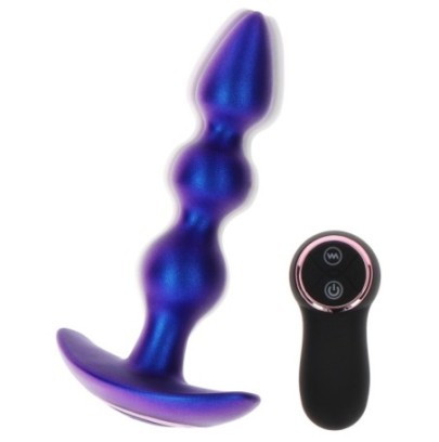 Plug vibrant The Bold 14 x 3.3cm Bleu sur fun et plaisirs - vente de sextoys pas cher