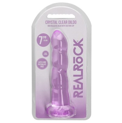 Gode Twist Crystal RealRock 16 x 4cm Violet