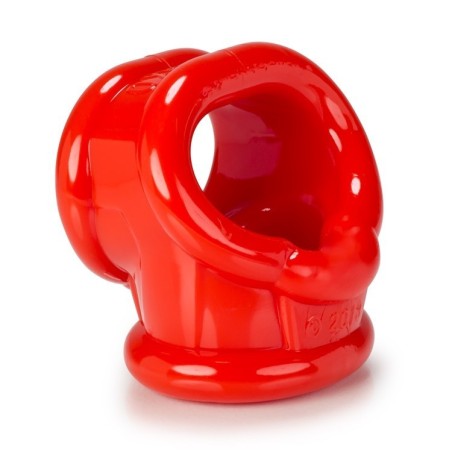 Ballstretcher Cocksling-2 Rouge- Ballstretchers Souples en stock sur Fun et plaisirs