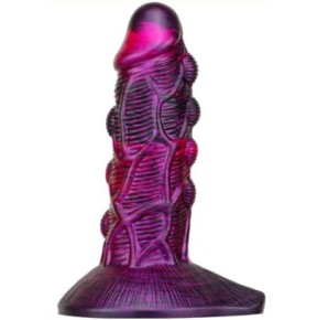 Gode Bulstrix 15 x 5.5cm Violet-Noir sur fun et plaisirs - vente de sextoys pas cher