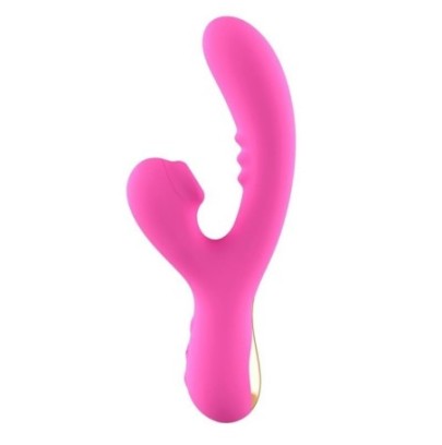 Vibro Rabbit G-Spot Vibrator Action 12 x 3.8cm Rose sur fun et plaisirs - vente de sextoys pas cher