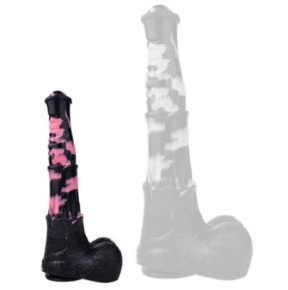 Gode Horse Tinulf M 19 x 5cm Noir-Rose sur fun et plaisirs - vente de sextoys pas cher
