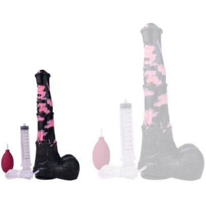 Gode Éjaculateur Horse Tinulf Squirt M 19 x 5cm Noir-Rose sur fun et plaisirs - vente de sextoys pas cher