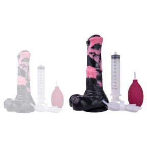 Gode Éjaculateur Hurulf Squirt L 31 x 8cm Noir-Rose sur fun et plaisirs - vente de sextoys pas cher