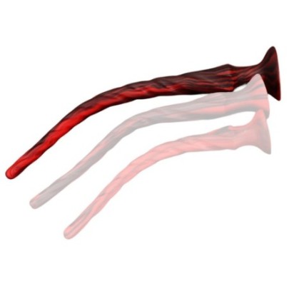 Gode Torthy L 56 x 6.2 cm Noir-Rouge sur fun et plaisirs - vente de sextoys pas cher