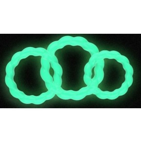 Lot de 3 Cockrings souples TORTICK Phosphorescents