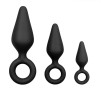 Lot de 3 plugs Pointy 10 x 4.5 cm Noir