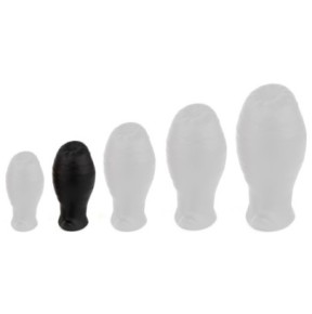 Plug Egg Ass S 7.5 x 4.3cm Noir sur fun et plaisirs - vente de sextoys pas cher
