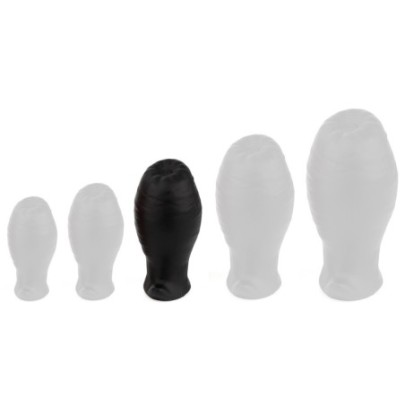 Plug Egg Ass M 9.5 x 5.3cm Noir sur fun et plaisirs - vente de sextoys pas cher