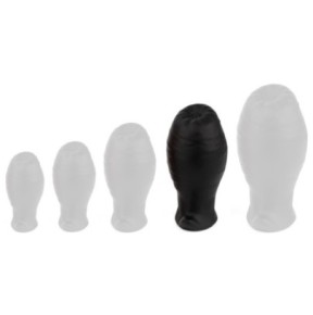 Plug Egg Ass L 10.5 x 6.3cm Noir sur fun et plaisirs - vente de sextoys pas cher