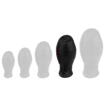 Plug Egg Ass L 10.5 x 6.3cm Noir sur fun et plaisirs - vente de sextoys pas cher