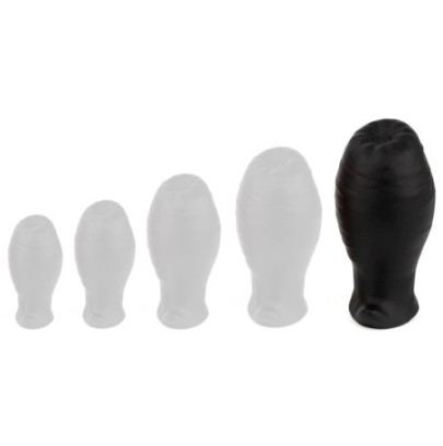 Plug Egg Ass XL 12.5 x 7.3cm Noir sur fun et plaisirs - vente de sextoys pas cher