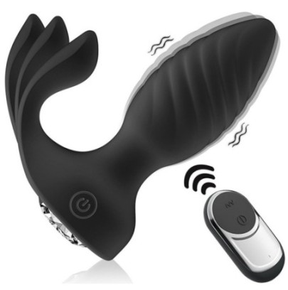 Plug Vibrant Curved Conik 8 x 3.5cm Noir sur fun et plaisirs - vente de sextoys pas cher