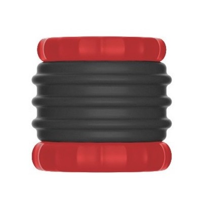 Ballstretcher Soqlo 35 mm - Hauteur 5 cm Noir-Rouge sur fun et plaisirs - vente de sextoys pas cher