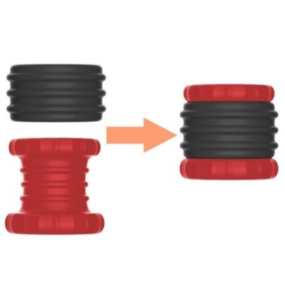 Ballstretcher Soqlo 35 mm - Hauteur 5 cm Noir-Rouge