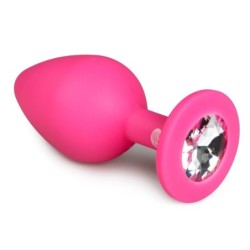 Plug Bijou Diamond Rose 7 x 3.3cm- Bijoux Anal en stock sur Fun et plaisirs