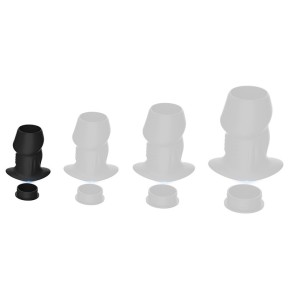 Plug Tunnel avec Bouchon Euhlo S 5 x 3.5cm Noir sur fun et plaisirs - vente de sextoys pas cher