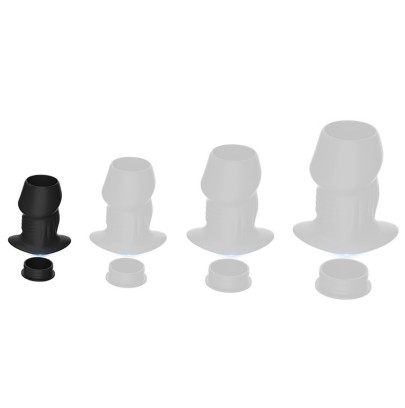 Plug Tunnel avec Bouchon Euhlo S 5 x 3.5cm Noir sur fun et plaisirs - vente de sextoys pas cher