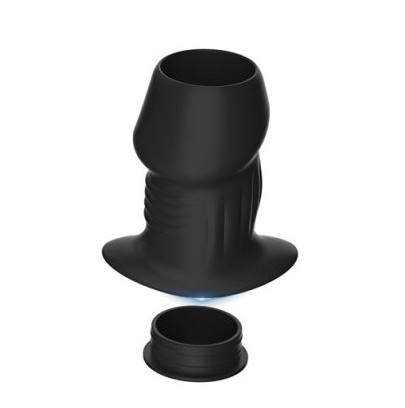 Plug tunnel avec bouchon Euhlo XL 9 x 6 cm Noir