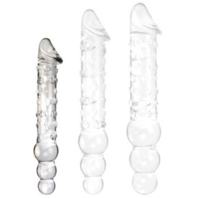Gode en Verre Threeball S 24.5 x 4cm sur fun et plaisirs - vente de sextoys pas cher