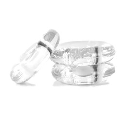 Lot de 3 cockrings Chubby Transparents- Cockrings Flexibles en stock sur Fun et plaisirs