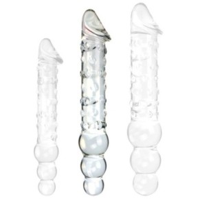 Gode en Verre Threeball M 28 x 4.5cm sur fun et plaisirs - vente de sextoys pas cher