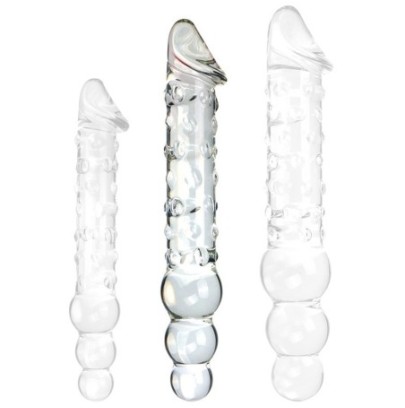Gode en Verre Threeball M 28 x 4.5cm sur fun et plaisirs - vente de sextoys pas cher
