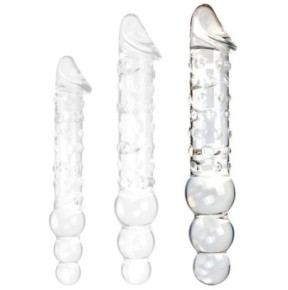 Gode en Verre Threeball L 29 x 5cm sur fun et plaisirs - vente de sextoys pas cher