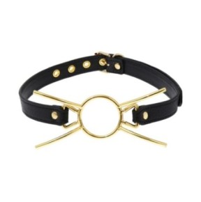 Bâillon Spidok Noir-Doré sur fun et plaisirs - vente de sextoys pas cher