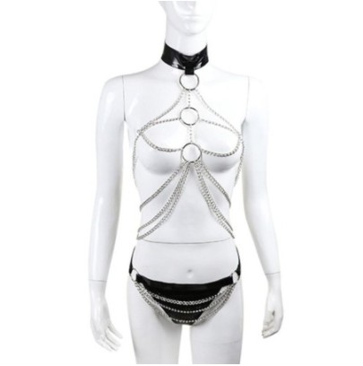 Ensemble Harnais String Multi Chains sur fun et plaisirs - vente de sextoys pas cher