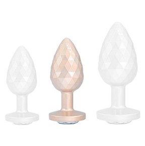 Plug Ikonik Diamond M 7 x 3.3 cm Beige sur fun et plaisirs - vente de sextoys pas cher