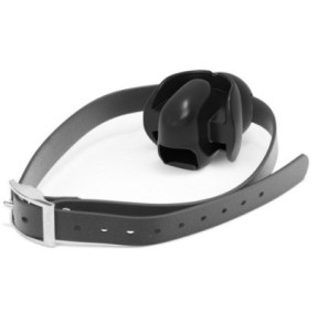 Bâillon Fix Tongue Noir sur fun et plaisirs - vente de sextoys pas cher