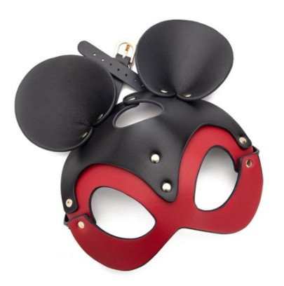 Masque SM Black Mouse Noir et Rouge sur fun et plaisirs - vente de sextoys pas cher