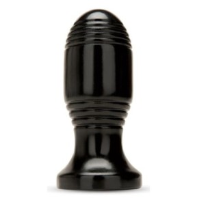 Plug Ribbed Plug 10.5 x 5 cm Noir sur fun et plaisirs - vente de sextoys pas cher