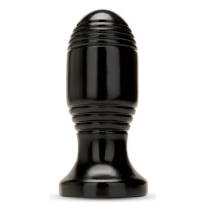 Plug Ribbed Plug 10.5 x 5 cm Noir sur fun et plaisirs - vente de sextoys pas cher