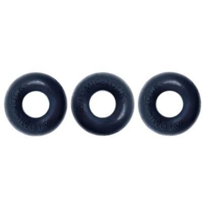 Pack de 3 Cockrings Do-Nut 1 20 mm Noirs sur fun et plaisirs - vente de sextoys pas cher