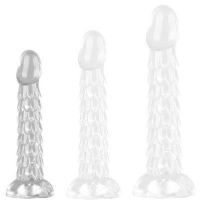 Gode Transparent Scales Mush S 15.5 x 3.5cm sur fun et plaisirs - vente de sextoys pas cher
