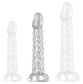 Gode Transparent Scales Mush M 17 x 4cm sur fun et plaisirs - vente de sextoys pas cher
