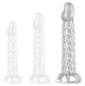 Gode Transparent Scales Mush L 20 x 4.5cm sur fun et plaisirs - vente de sextoys pas cher