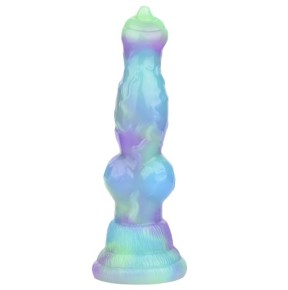 Gode Wafus 16 x 4.5 cm Vert-Violet sur fun et plaisirs - vente de sextoys pas cher