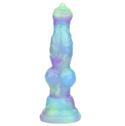 Gode Wafus 16 x 4.5 cm Vert-Violet sur fun et plaisirs - vente de sextoys pas cher